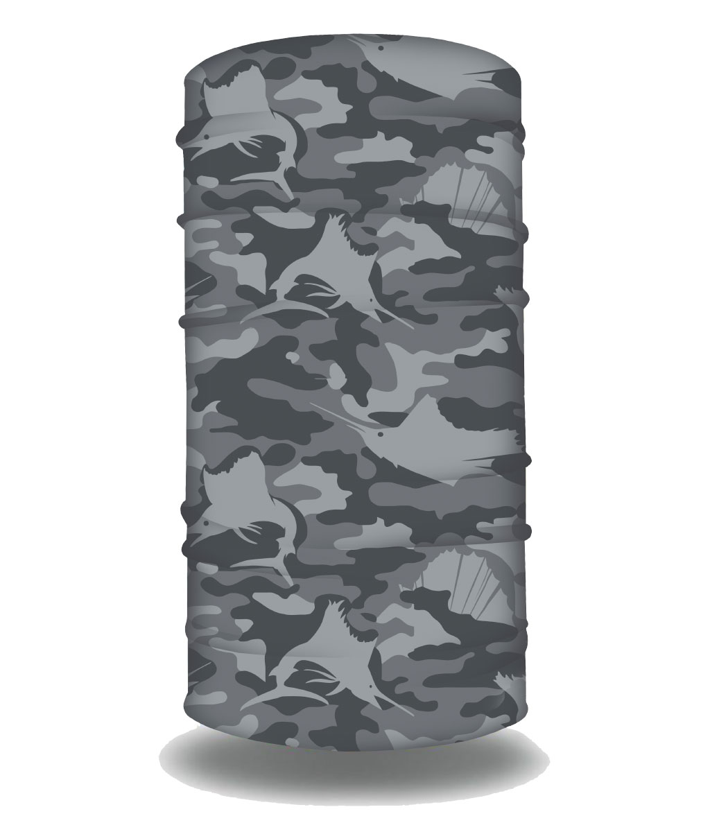 Picture of Bluefin USA FGCAMO002G Camouflage Gray Seamless Face Shield Neck Gaiter