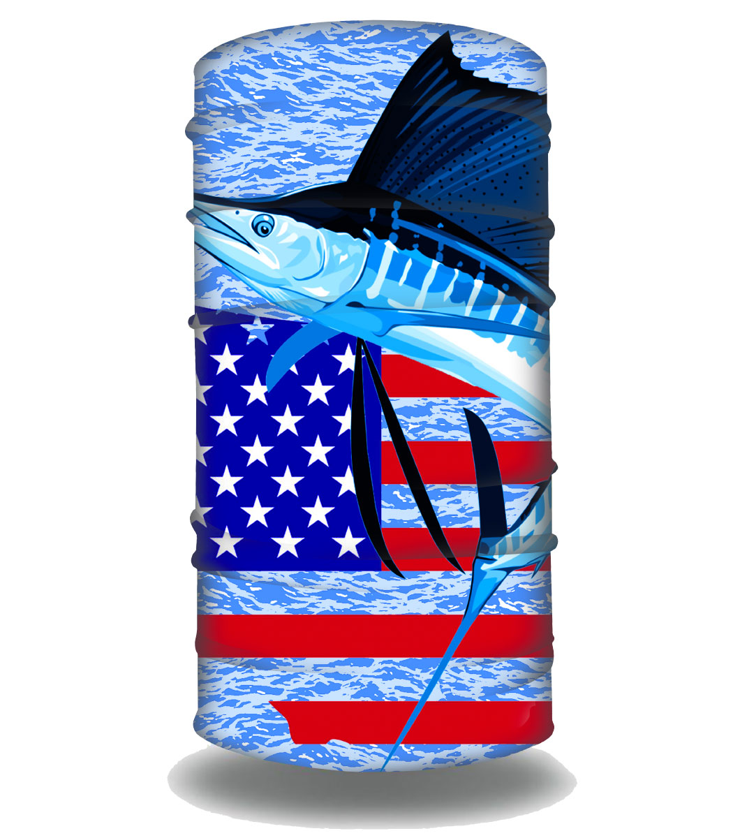 Picture of Bluefin USA FGUSA015 Americana Sail Seamless Face Shield Neck Gaiter