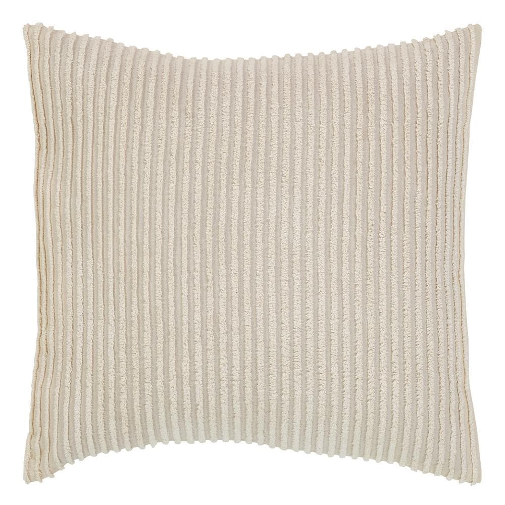 Picture of Better Trends SHASP2626IV Julian Collection in Solid Stripes Design 100 Percent Cotton Tufted Sham, Ivory - Euro Size