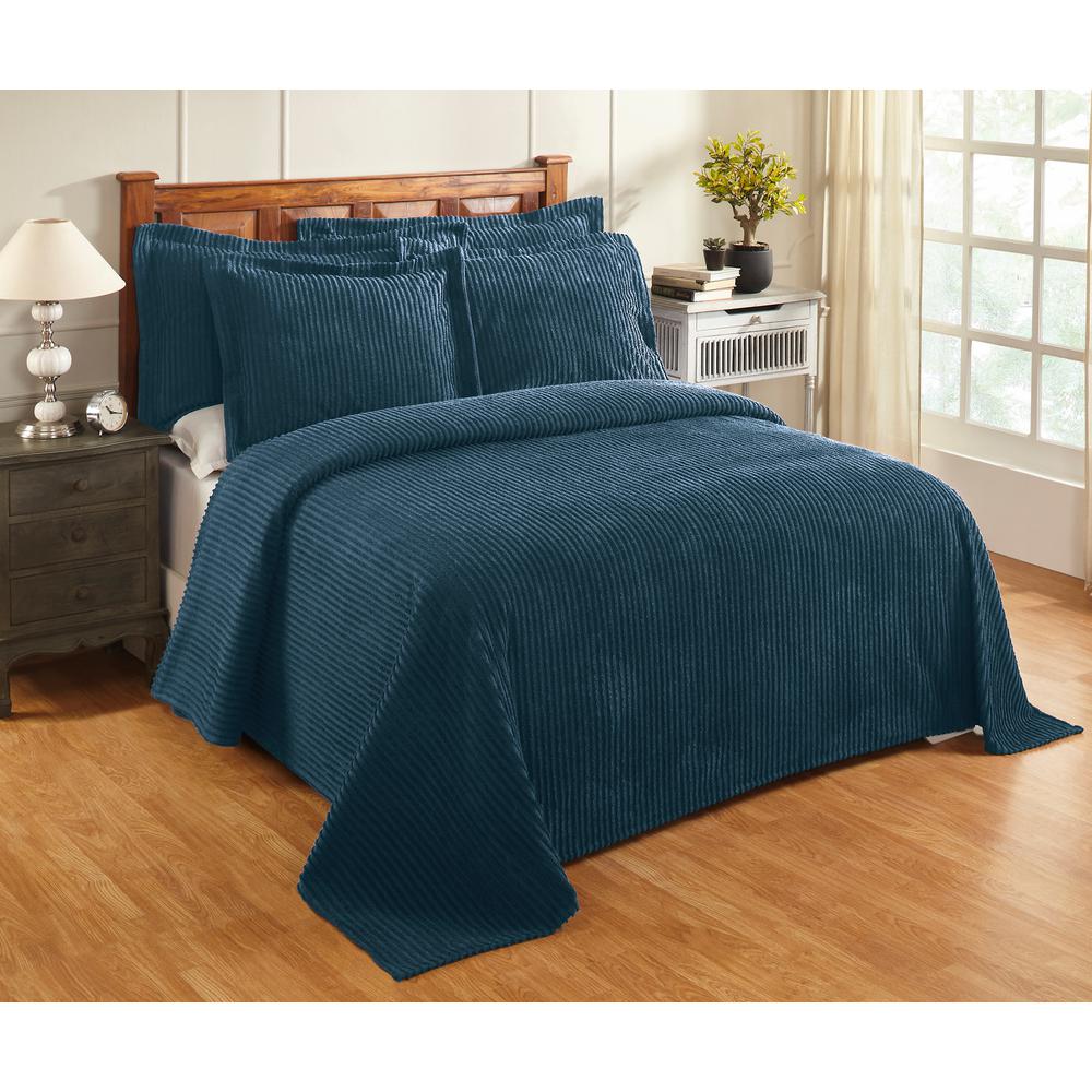 Picture of Better Trends BSASPTWTL Cotton Tufted Unique Luxurious Bedspread, Teal - Twin Size