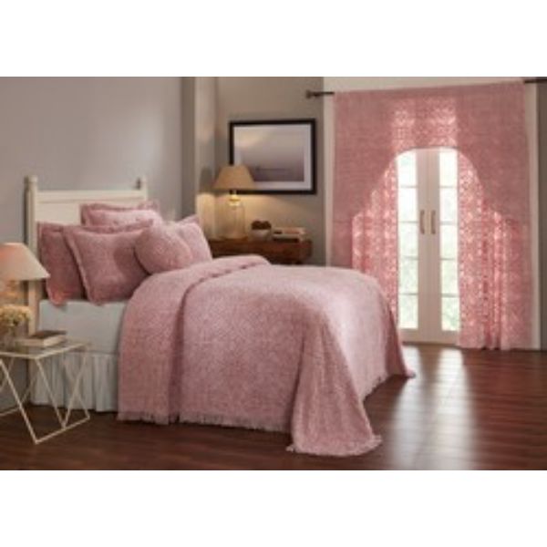 Picture of Better Trends BSWRDOPI Wedding Ring Collection Full-Double Size Bedspread, Pink