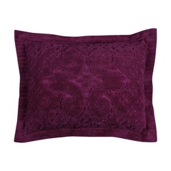 Picture of Better Trends SHAS2127PL Ashton Cotton Pillow Sham&#44; Plum - Standard Size