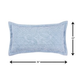 Picture of Better Trends SHAS2036BL Ashton Cotton Pillow Sham&#44; Blue - King Size