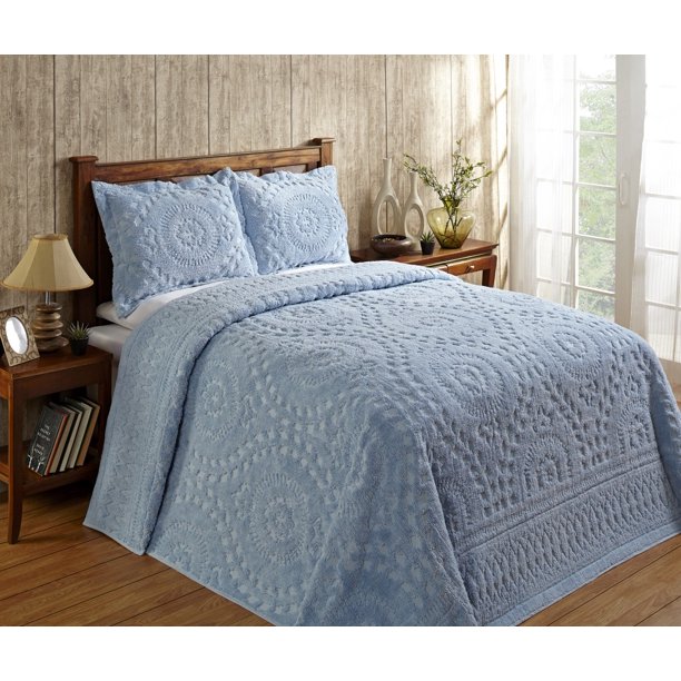 Picture of Better Trends SHR2626BL 26 x 26 in. Rio Collection Floral Design Euro Sham, Blue