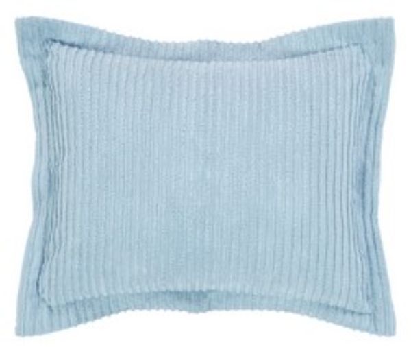 Picture of Better Trends SHASP2127BL Jullian Cotton Pillow Sham&#44; Blue - Standard Size