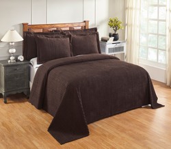Picture of Better Trends BSASPKICH Jullian Cotton Bedspread, Chocolate - King Size