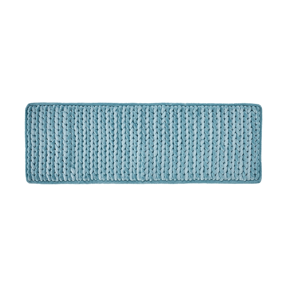 Picture of Better Trends BAAL1854AQ Better Trends Alma Collection 25% Cotton & 75% Polyester 18&apos; x 54&apos; Runner Bath Rug in Aqua