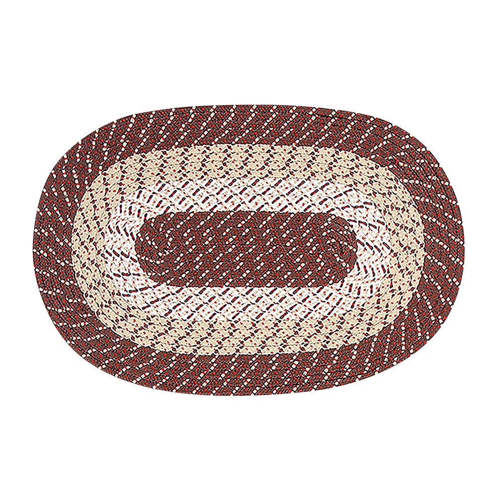 Picture of Better Trends BRCB2030BRWS Better Trends Country Stripe Collection 100% Polypropylene 20&apos; x 30&apos; Oval Braided Rug in Brown