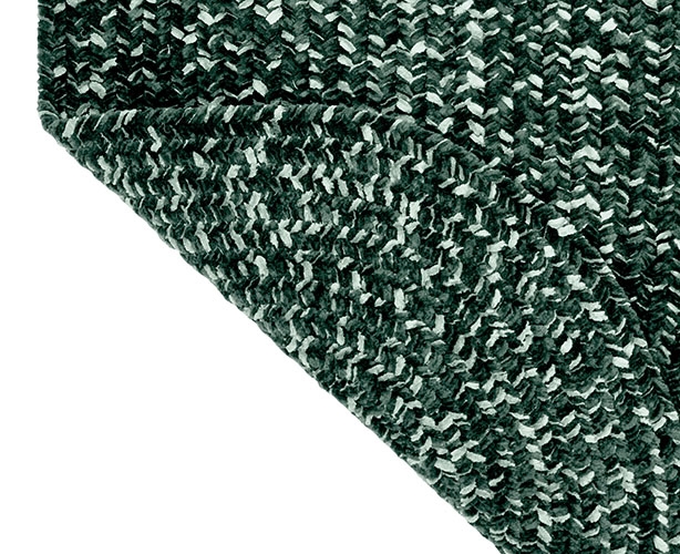 Picture of Better Trends BRCR6OCEMDL Better Trends Chenille Tweed Collection 100% Polyester 72&apos; Octagonal Braided Rug in Diluth & Emerald