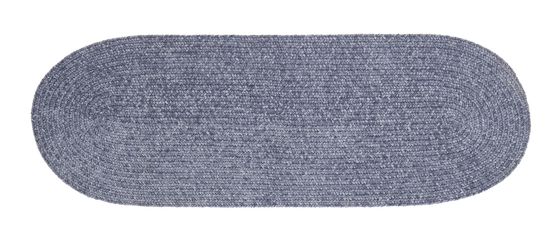 Picture of Better Trends BRCR26GRY Better Trends Chenille Solid Collection 100% Polyester 24&apos; x 72&apos; Runner Braided Rug in Gray
