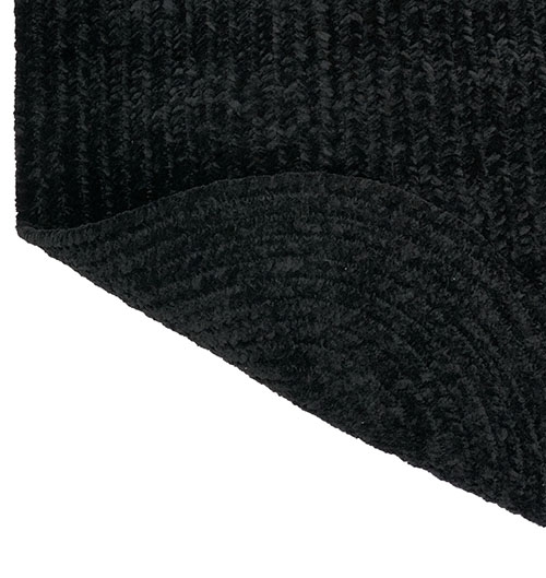Picture of Better Trends BRCR8RBLK Better Trends Chenille Solid Collection 100% Polyester 96&apos; Round Braided Rug in Black