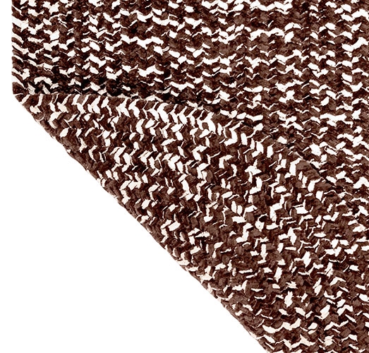 Picture of Better Trends BRCR4OCDOCN Better Trends Chenille Tweed Collection 100% Polyester 48&apos; Octagonal Braided Rug in Dove & Chestnut