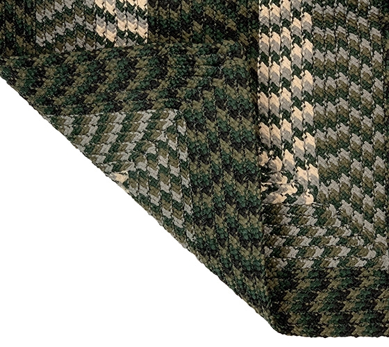 Picture of Better Trends BRAL246868HU Better Trends Alpine Collection 100% Polypropylene 24&apos; x 68&apos; x 68&apos; L-Shape Braided Rug in Hunter