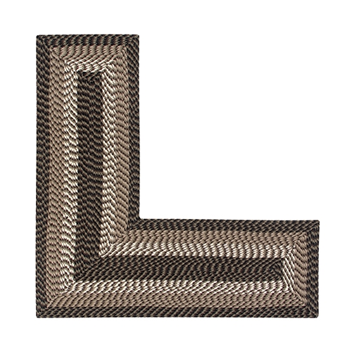Picture of Better Trends BRAL246868CH Better Trends Alpine Collection 100% Polypropylene 24&apos; x 68&apos; x 68&apos; L-Shape Braided Rug in Chocolate