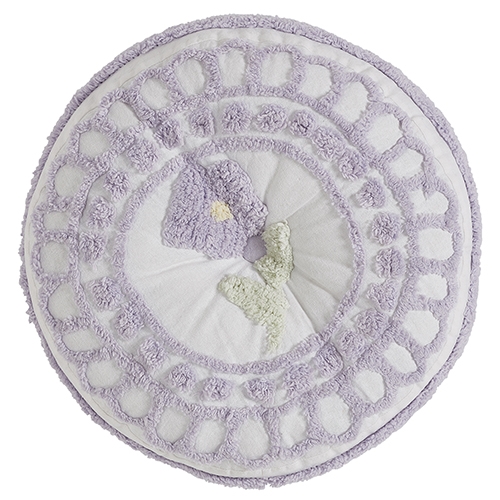 Picture of Better Trends PWBF15RLV Better Trends Bloomfield Collection 100% Cotton 15&apos; Round Cushion in Lavender