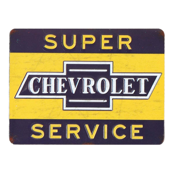 Picture of Chevrolet 90147230-S Super Service Embossed Tin Magnet