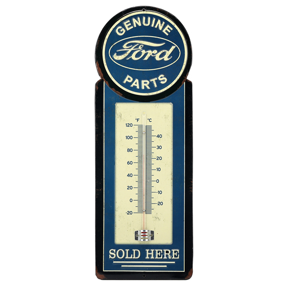 Picture of Ford 23182003-S Embossed Metal Thermometer Sign