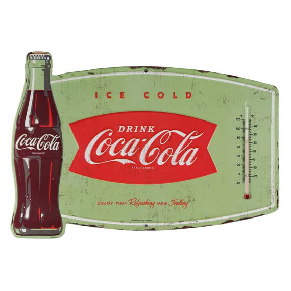 Picture of Coca-Cola 90156797-S Tin Thermometer Sign
