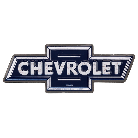 Picture of Chevrolet 120018-S Logo Embossed Tin Magnet