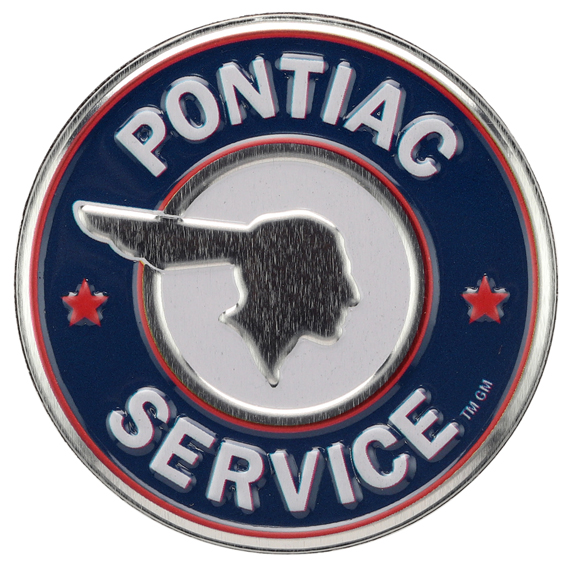 Picture of Chevrolet 90161915-S Pontiac Service Embossed Tin Magnet