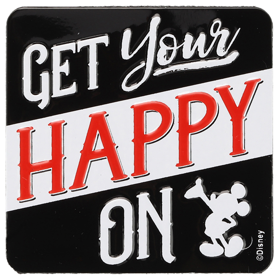 Picture of Disney 90165426-S Mickey Mouse Get Your Happy on Embossed Tin Magnet
