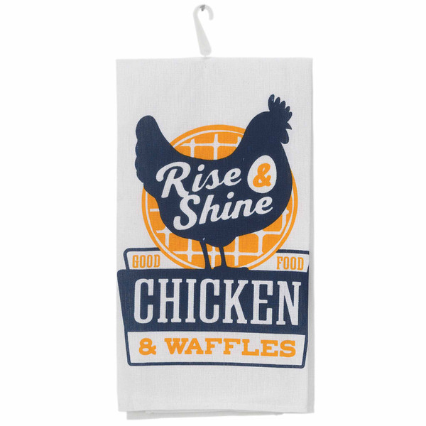 90185422-S Rise & Shine Chicken & Waffles Kitchen Towel -  Open Road Brands