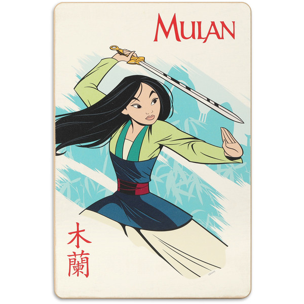 90196702-S Disney Princess Mulan In Battle Wood Wall Decor -  Open Road Brands