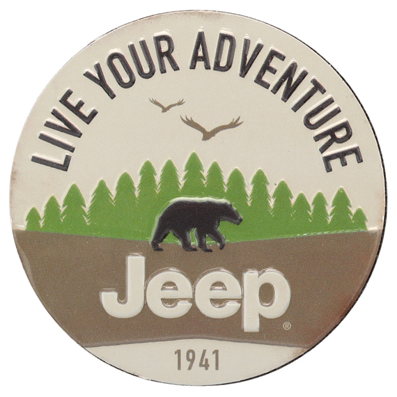 Picture of Jeep 90164358-S Live Your Adventure Embossed Tin Magnet