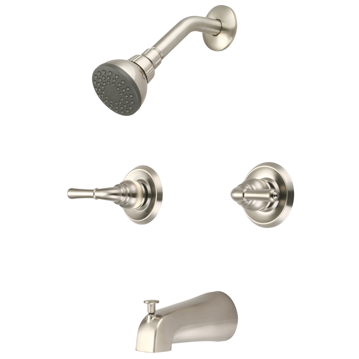 Picture of Elite P-1230-BN Two Handle Tub & Shower Set - Brushed Nickel
