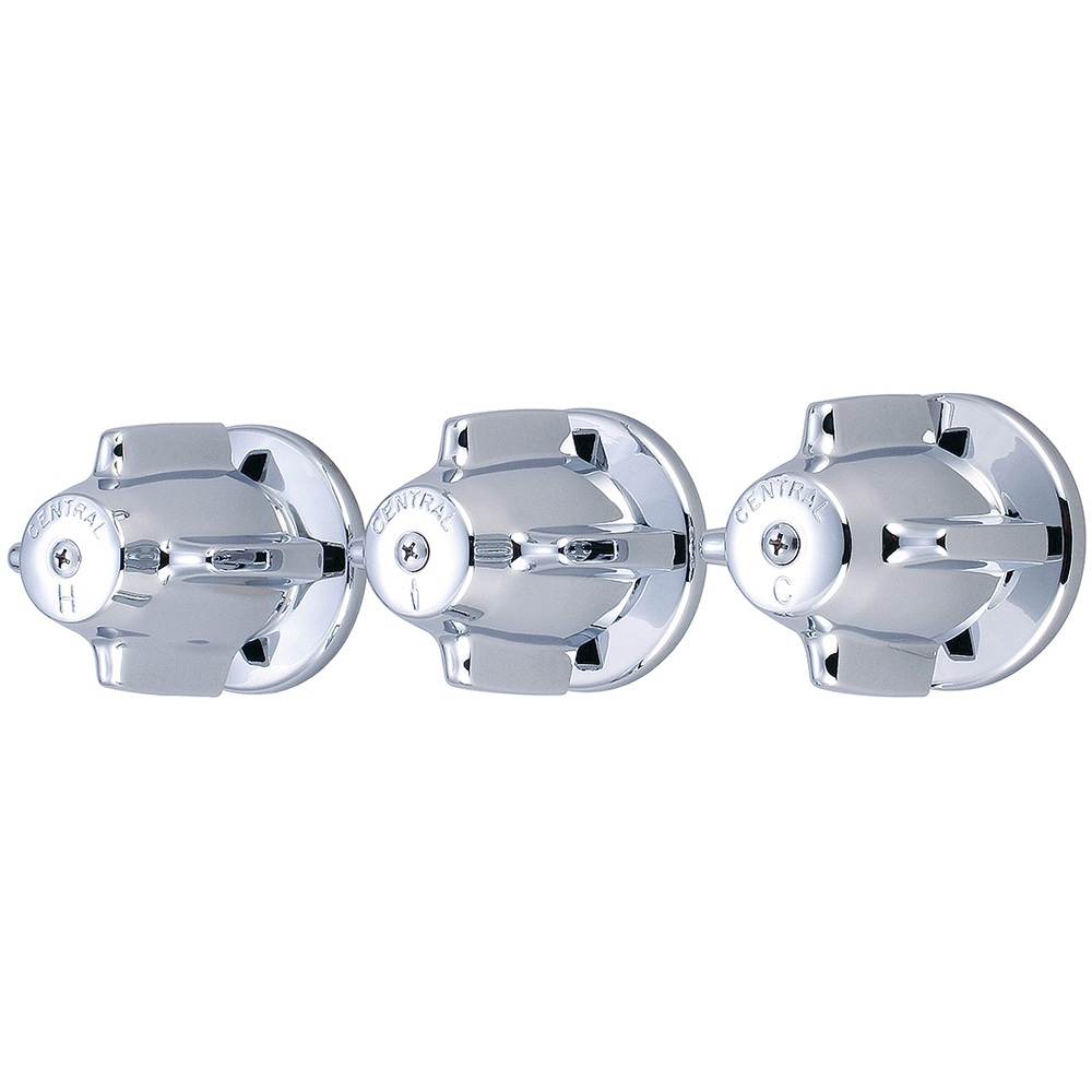Picture of Central Brass 0950 Three Handle Valve Set - Polished Chrome