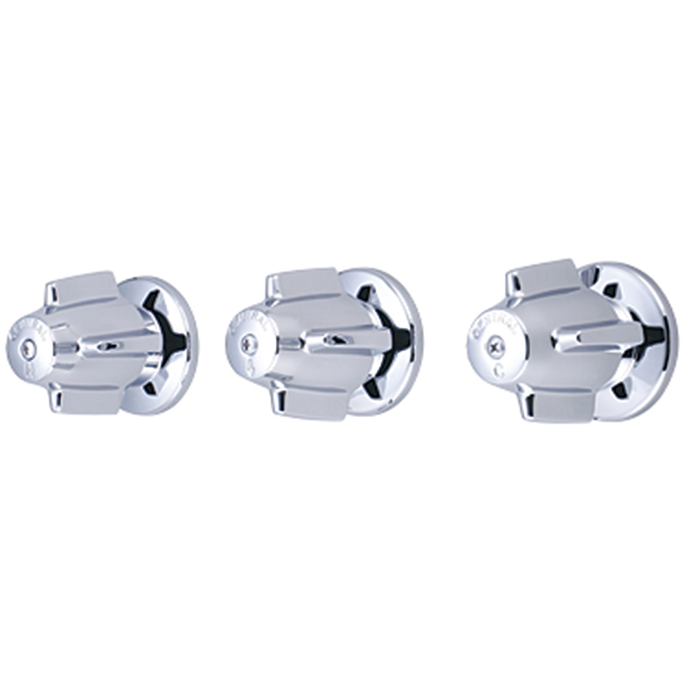 Picture of Central Brass 0951 Three Handle Valve Set - Polished Chrome