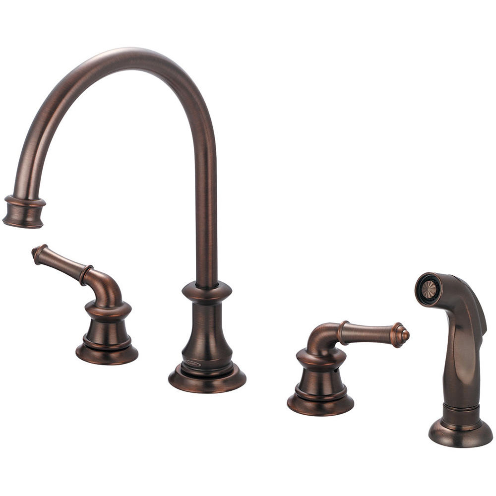 Picture of Del Mar 2DM201-ORB Del Mar Two Handle Kitchen Widespread Faucet - Oil Rubbed Bronze