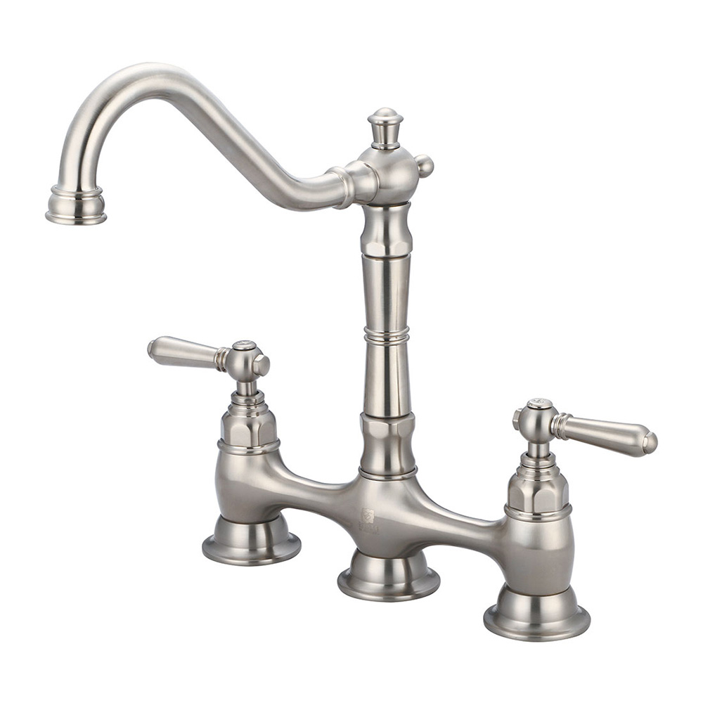 Picture of Americana 2AM500-BN Americana Two Handle Kitchen Bridge Faucet - Brushed Nickel