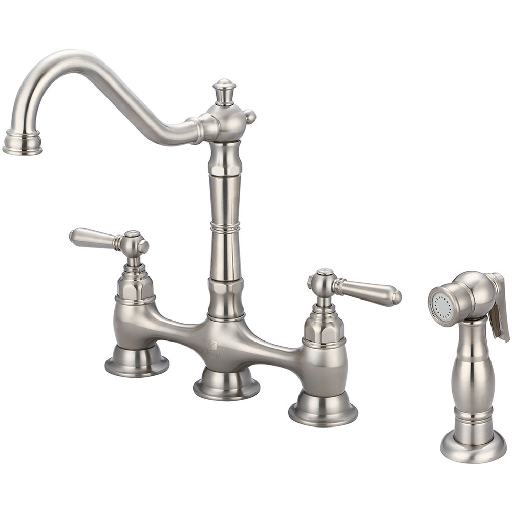 Picture of Americana 2AM501-BN Two Handle Kitchen Bridge Faucet - Brushed Nickel