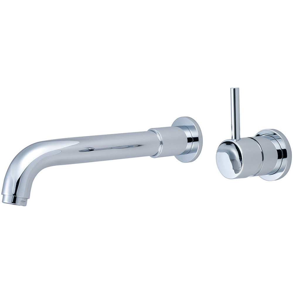 Single Handle Wall Mount Roman Tub Set - Polished Chrome