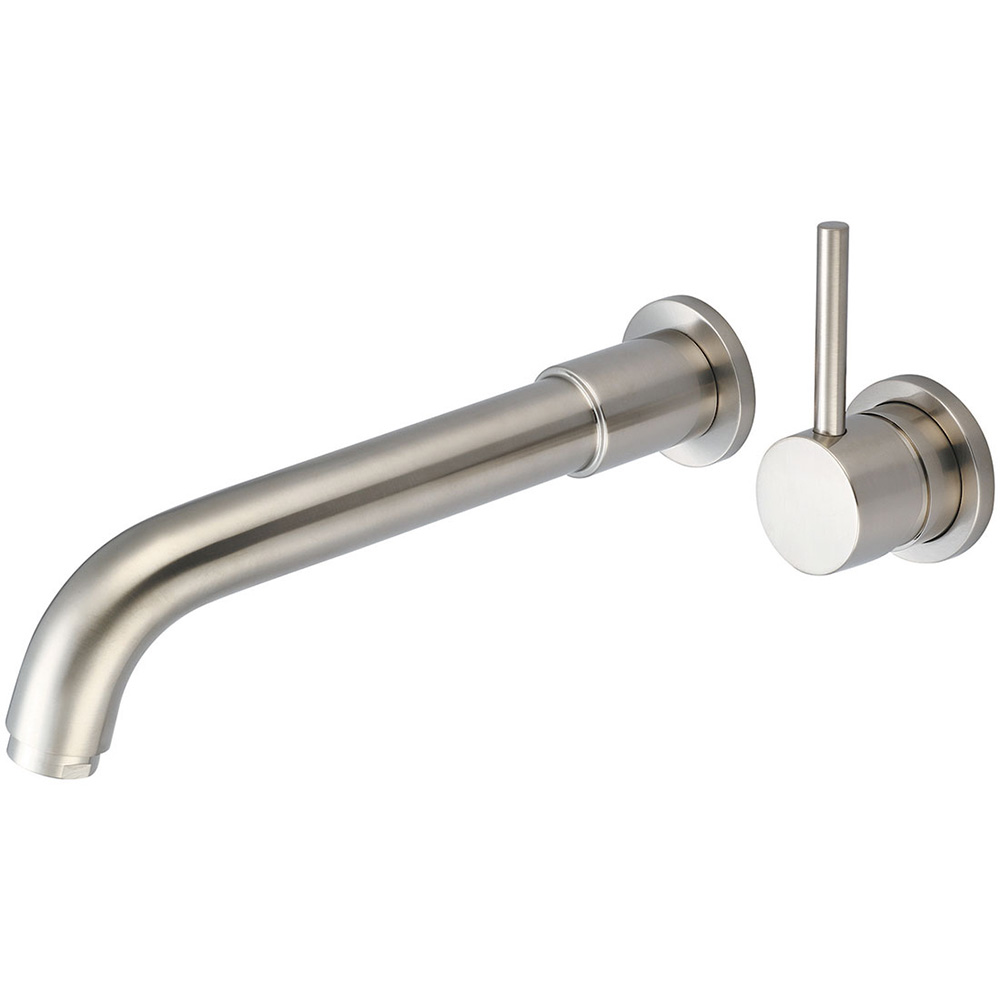 Single Handle Wall Mount Roman Tub Set - Brushed Nickel
