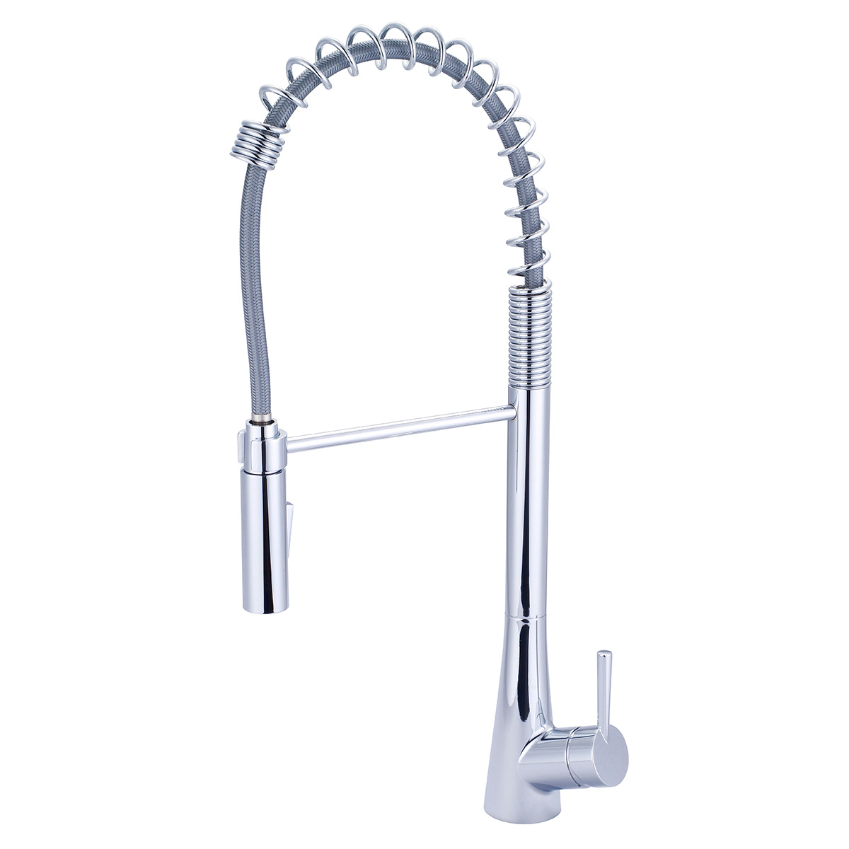 7.62 in. Single Handle Pre-Rinse Spring Pull-Down Kitchen Faucet - Chrome -  Canteen Cuisine, CA2635678