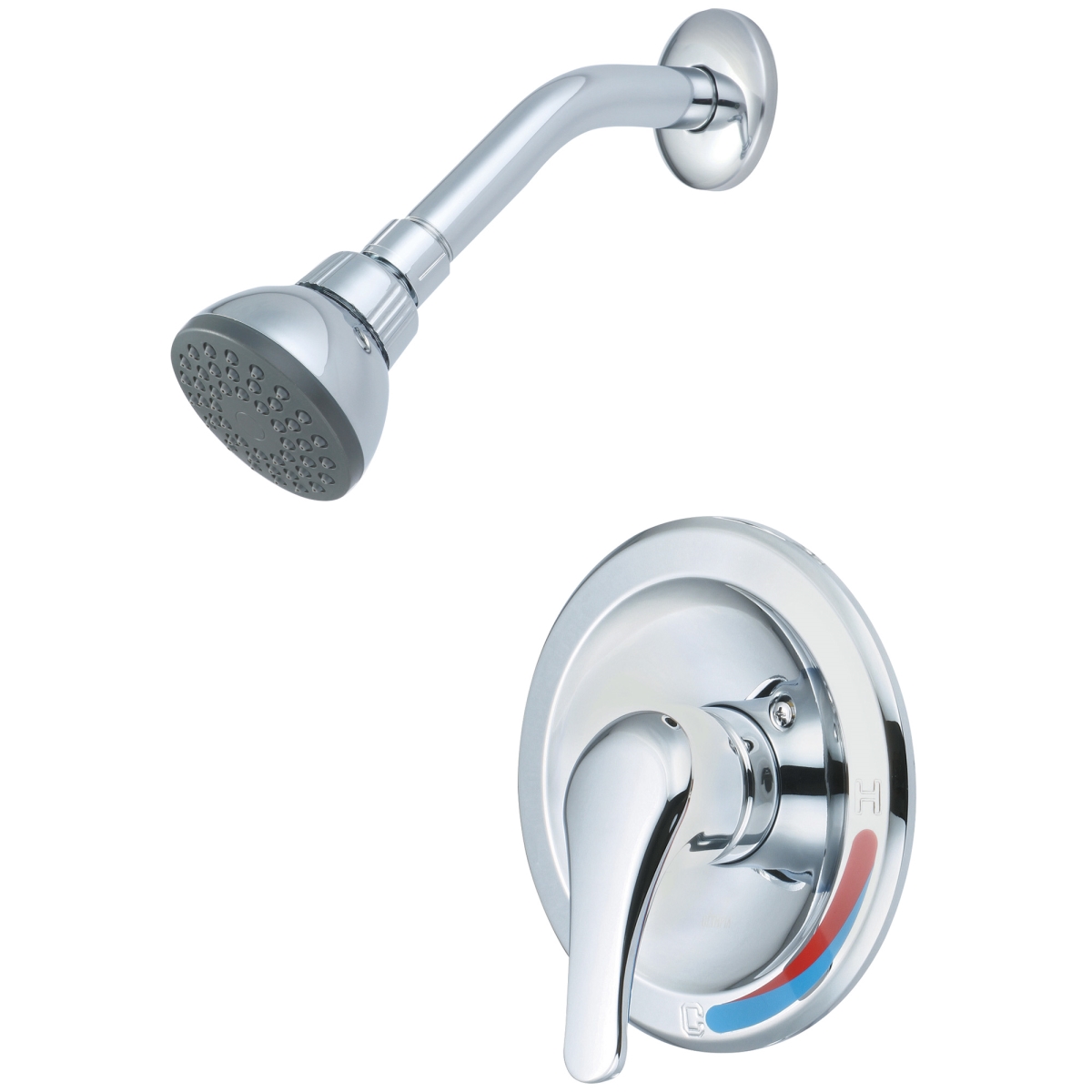 Single Handle Shower Trim Set, Wallmount, Polished Chrome