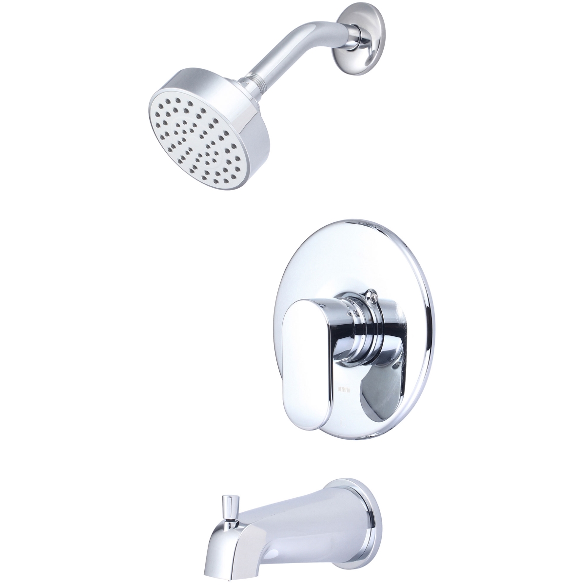 Single Handle Tub/Shower Trim Set, Wallmount, Polished Chrome