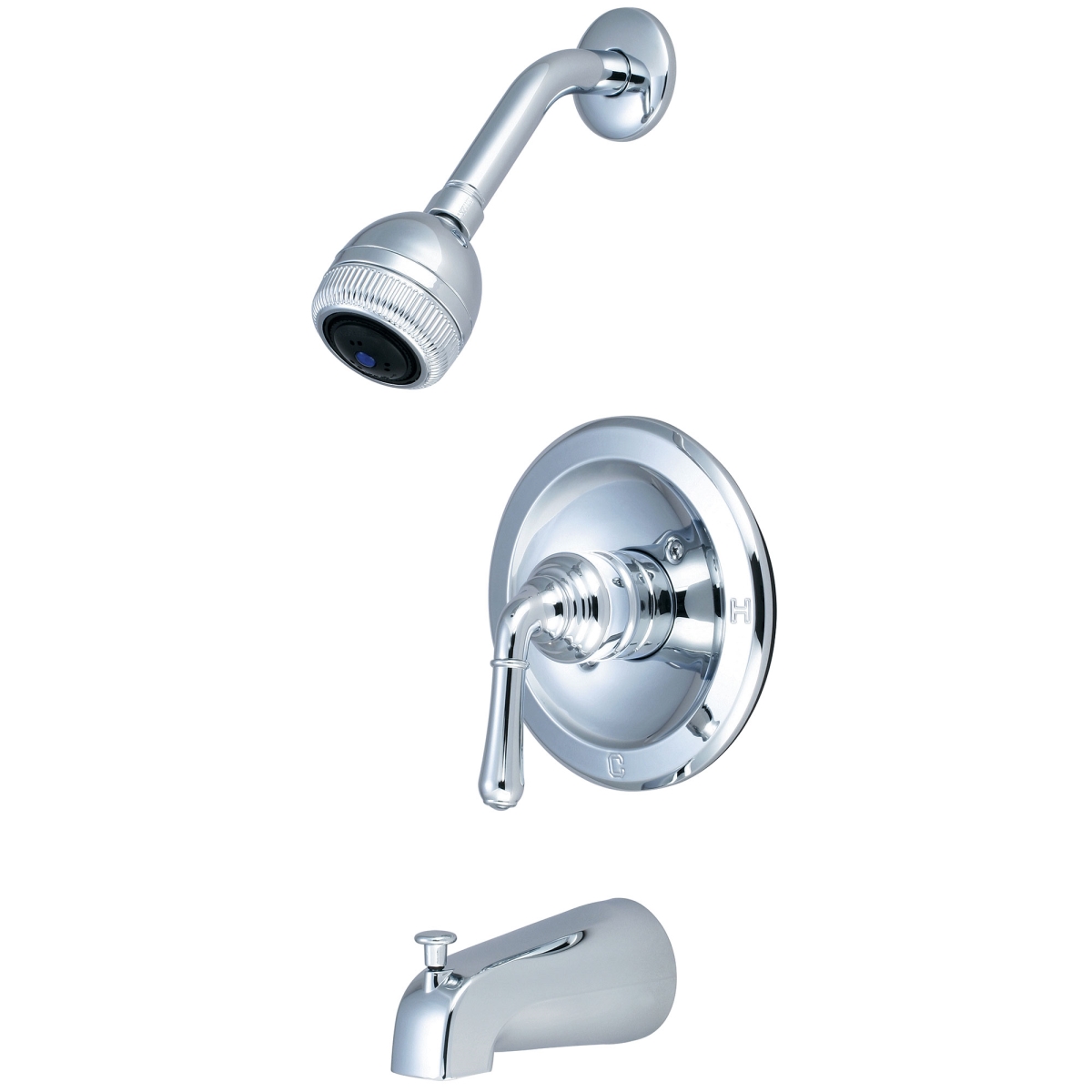 Single Handle Tub/Shower Trim Set, Wallmount, Polished Chrome