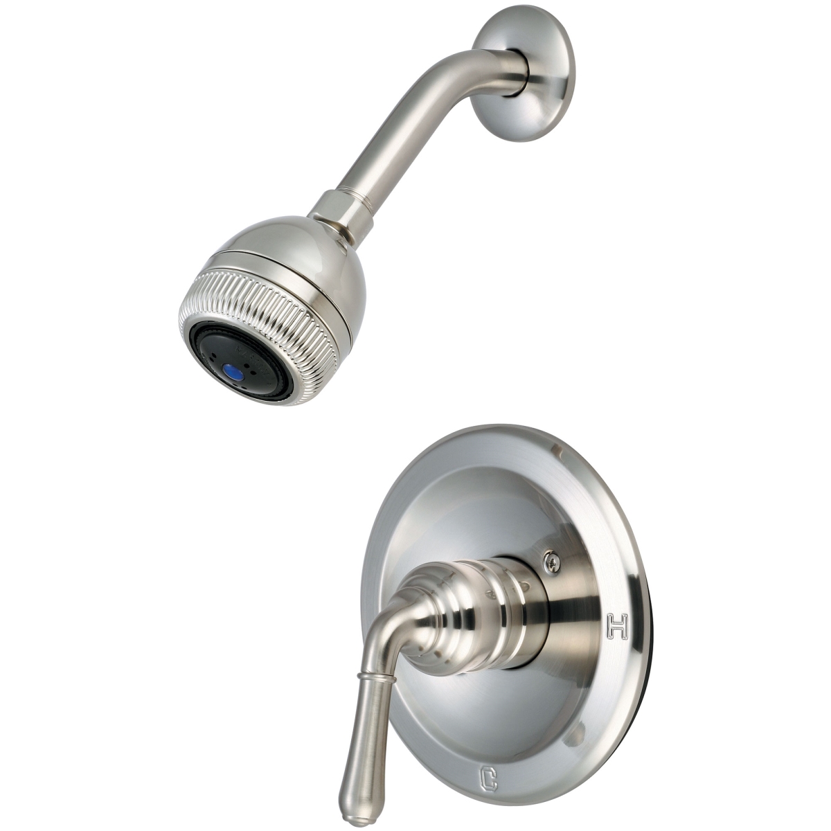 Single Handle Shower Trim Set, Wallmount, Brushed Nickel, Style: Traditional