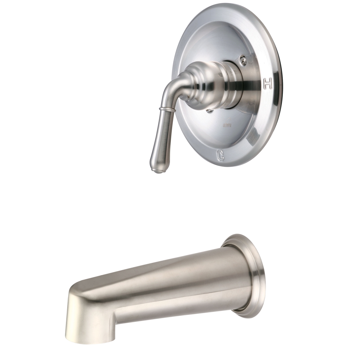 Single Handle Tub Trim Set, PVD Brushed Nickel