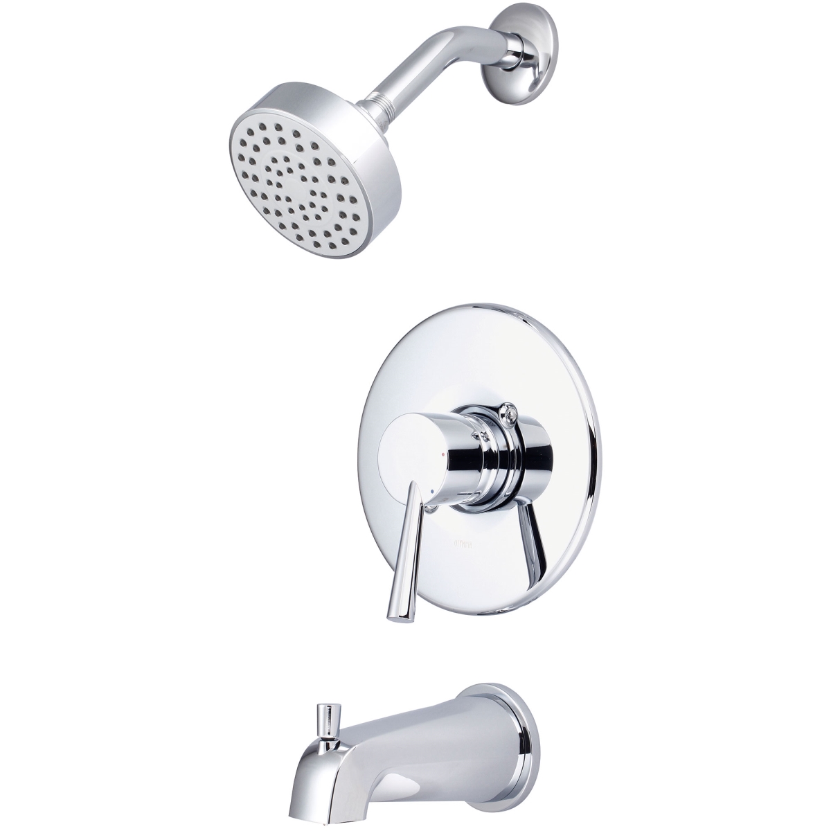 Single Handle Tub/Shower Trim Set, Wallmount, Polished Chrome