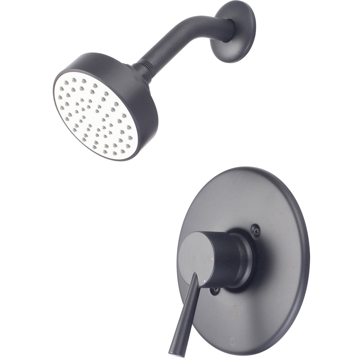 Single Handle Shower Trim Set, Wallmount, Matte Black