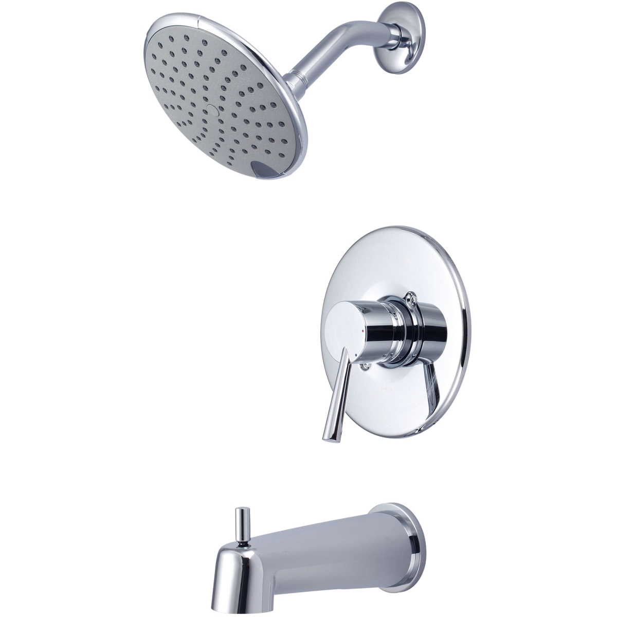 Single Handle Tub/Shower Trim Set, Wallmount, Polished Chrome