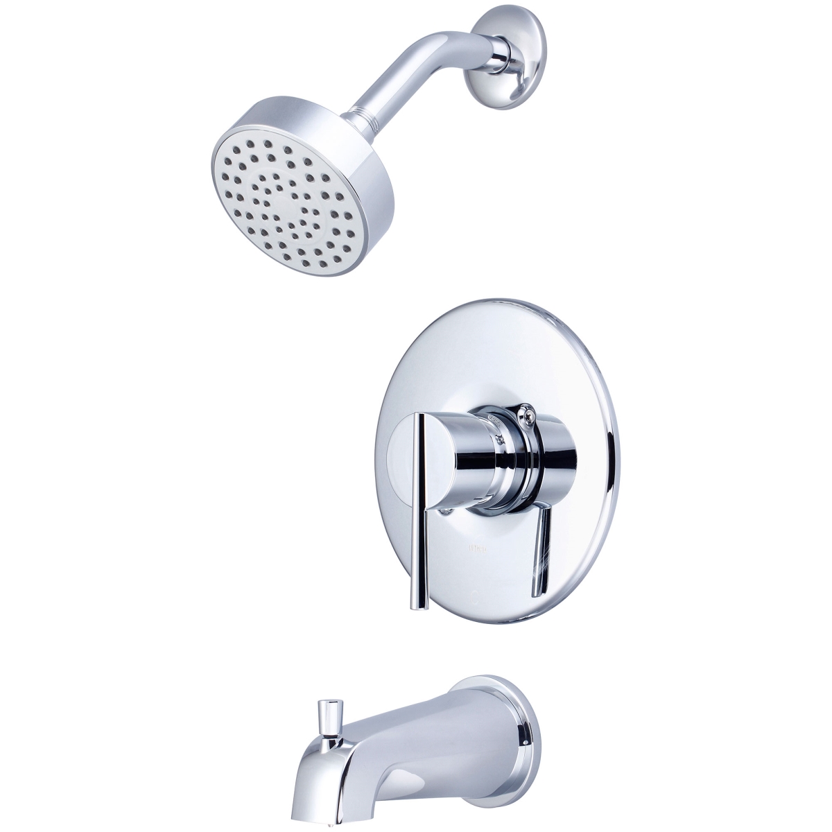 Single Handle Tub/Shower Trim Set, Wallmount, Polished Chrome