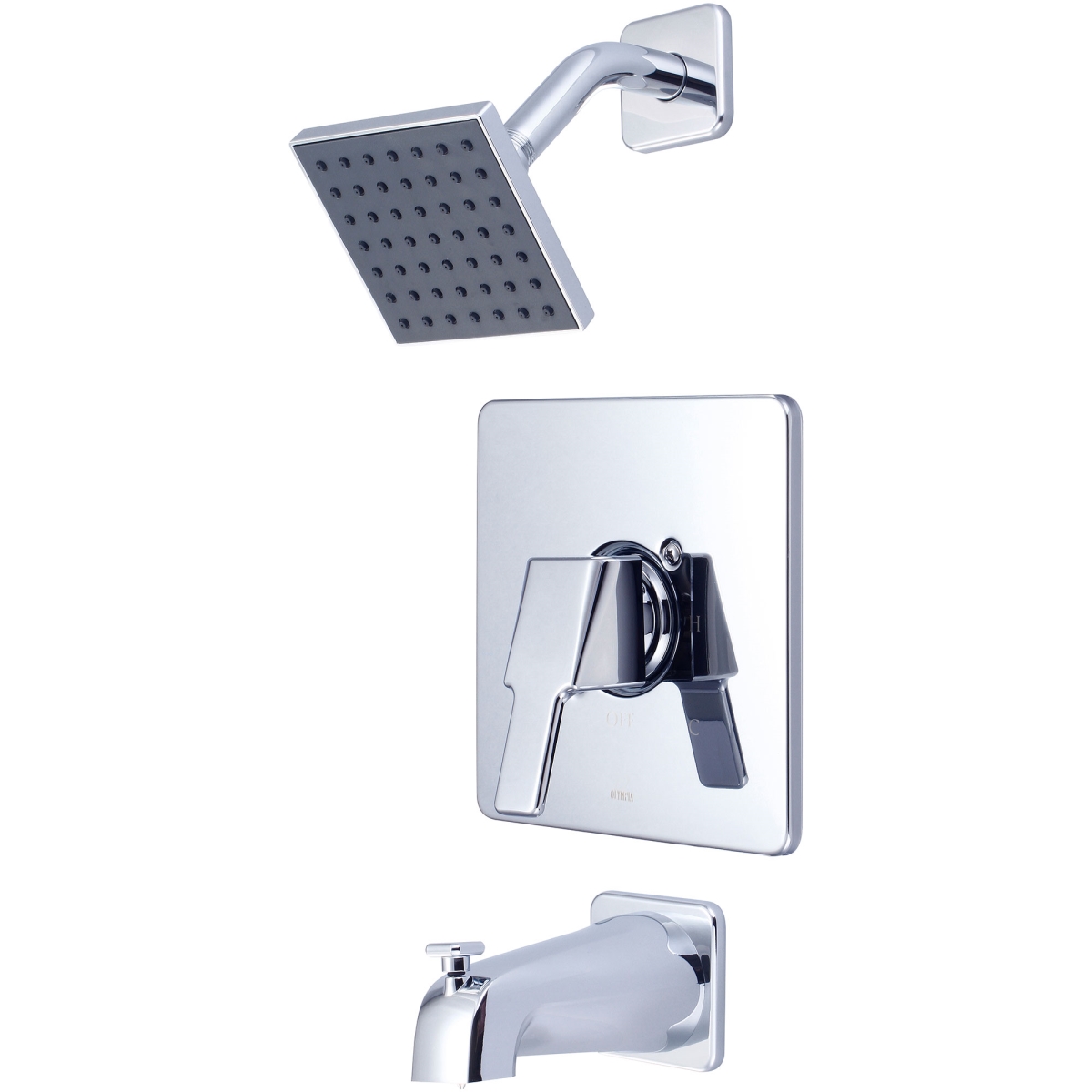 Single Handle Tub/Shower Trim Set, Wallmount, Polished Chrome