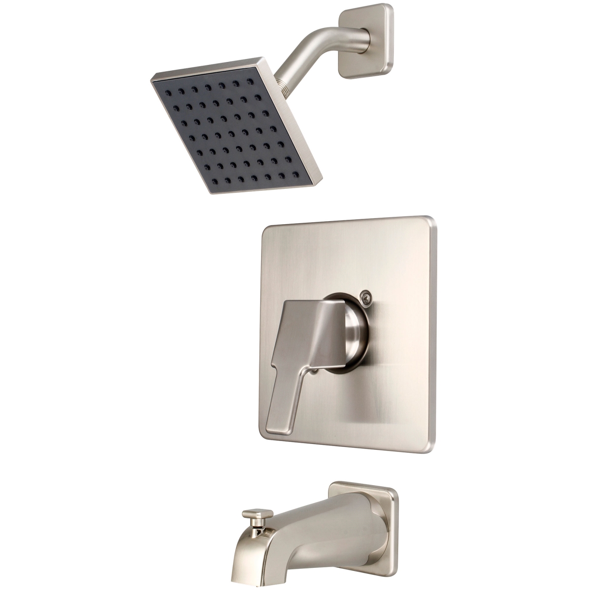 Single Handle Tub & Shower Trim Set, PVD Brushed Nickel