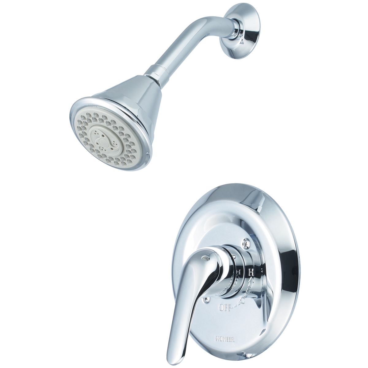 1-Handle Shower Trim Set, Polished Chrome, Wall