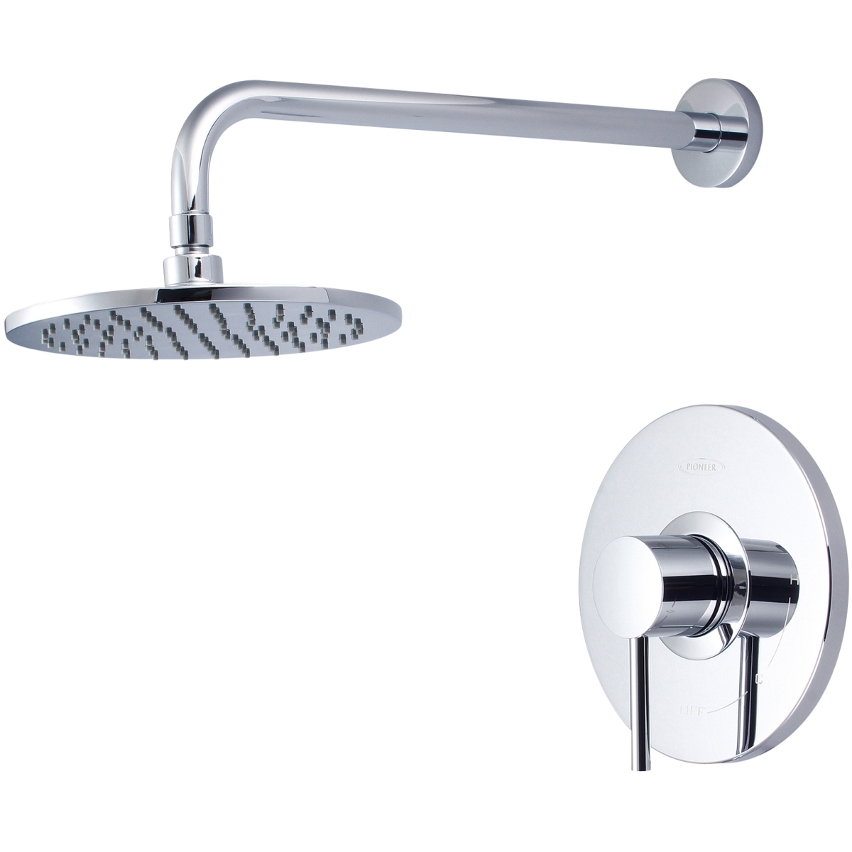 1-Handle Shower Trim Set, Polished Chrome, Wall